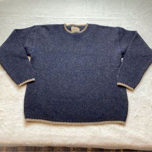 Woolrich Nottingham Tweed Crew Neck Wool Blend Sweater Size Large